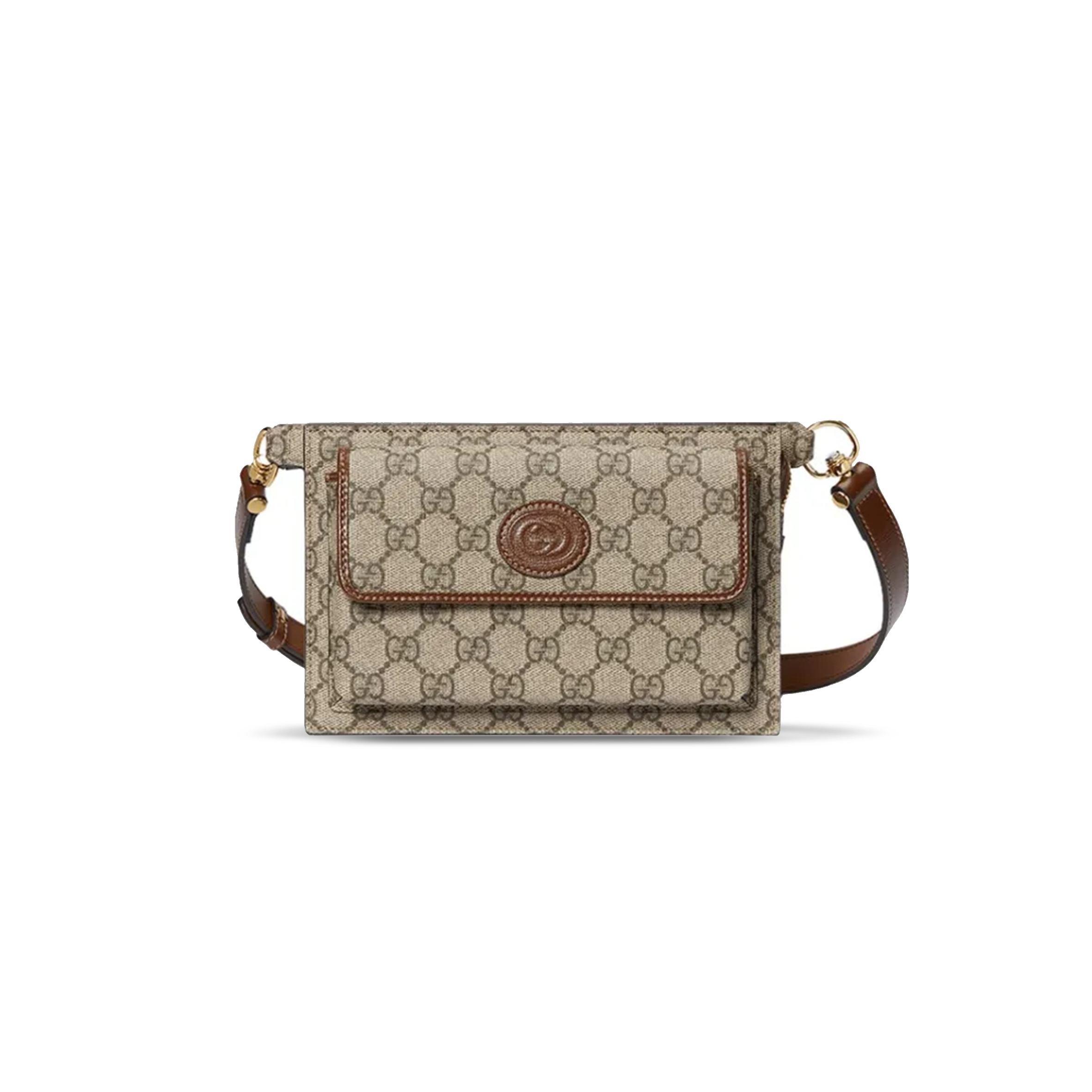 G*u*i gg canvas with leather sling bags one shoulder 746300 (18*13*5cm)